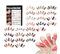 Nail Advent Calendar 2025 Reusable Press on Fake Nails 24 Days Christmas Countdown Calendar with Various Nail Art Natural Elegant Style Xmas Gift For Women Teen Girls (B)