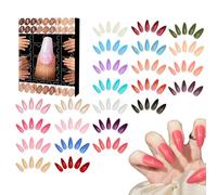 Nail Advent Calendar 2025 Reusable Press on Fake Nails 24 Days Christmas Countdown Calendar with Various Nail Art Natural Elegant Style Xmas Gift For Women Teen Girls (A)