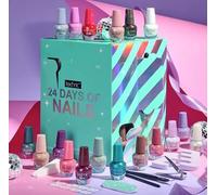 Nail Advent Calendar 24 Day - Technic Nail Care Gift Set with 18 Mini Nail Polishes 4ml, Clippers, File, Toe Separators, Stencils & Tools - Vegan, PETA Approved