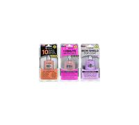 Nail-Aid 3pk Of 10 Quick Hacks + 1 Minute Artificials + Iron Shield Top coat, clear, NA, 165 Fl Ounce