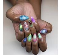 Nail almond press shiny fake nails 12 size nails adhere to the nail