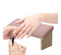 Nail Arm Rest - 30.5 x 10.5 x 12.7 cm Wooden Manicure Stand, Soft PU Leather Cushion, Ergonomic Salon Support, Ergonomic Issues | Professional Hand Pillow For Desk Beauty Studio Gift Accessory