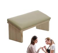 Nail Arm Rest - 30.5 x 10.5 x 12.7 cm Wooden Manicure Stand, Soft PU Leather Cushion, Ergonomic Salon Support, Ergonomic Issues | Professional Hand Pillow For Desk Beauty Studio Gift Accessory