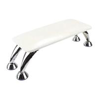 Nail Arm Rest Hand Pillow, Nail Arm Rest Multicolor Memory Foam PU Leather Stainless Steel Bracket Salon Manicurist(White)
