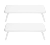 Nail Arm Rest Hand Rest for Nails Tech 2PCS Foldable Washable Lightweight Portable Manicure Arm Rest for Nail Salons Beauty Schools Plastic 30 x 10.5 x 9.5cm (White)