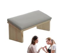 Nail Arm Rest - Manicure Hand Rest | Wooden Nails Table | Soft PU Leather Cushion, Sturdy Inclined Design for Wrist Support, Professional Salon Equipment for Manicurists