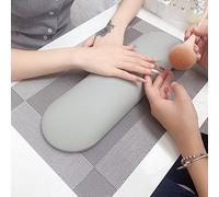 Nail Arm Rest with Mat, Nail Cushion Hand Rest Professional Nail Tech Arm Rest Stand Manicure Hand Pillow for Nail Techs (Gray)