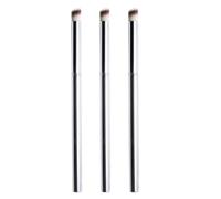 Nail Art Brush Set DIY Nylon Stainless Steel 3pcs Silver