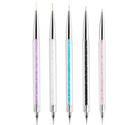 Nail Art Brushes 5 Pcs, Nail Painting Brushes, Fine Detail Nail Brushes, | Nail Design Brushes, Nail Drawing Tools for Gel Polish, Acrylic Nails, French Tips, Lines, Patterns, and DIY Manicure