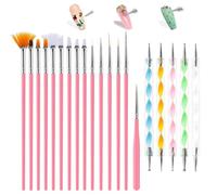 Nail Art Brushes Set, 20pcs Nail Art Brushes, Tools, Nail Pen designing Dotting, Nail Pen Designer Nail Art Painting Kit for Diy & Professional Use