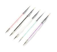 Nail Art Brushes Set Crystal Dotting Line Pen Painting Draw Brush Set Salon Design Nail Art Pen Manicure Tools Kit 5Pcs
