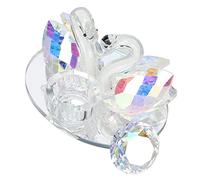 Nail Art Dappen Dish, Crystal K5 Glass Acrylic Liquid Cup with Swan Design, Elegant Nail Salon Glassware for Acrylic Liquid and Brush Cleaner, Includes Lid and Storage Box for