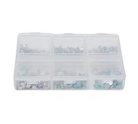 Nail Art Decoration Glitter Crystal Flat Base Mini Beads DIY Manicure Tool for Professional Nail Salon Home Use Glass Material 6 Grids 8x5.3mm 31g