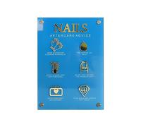 Zialofi Nail Art Demonstration Board, Artificial Nail Holder, Acrylic Nail Art Supplies, Portable Stand, Style F
