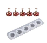 Nail Art Display Stand Silicone Mold Flower/Round/Jewel Shaped Epoxy Casting for Tool Practice Holder Resin Molds Silicone with Molds for Earrings/Jewelry Kit