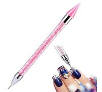 Nail Art Dotting Pen Dual-Ended,Wax Pencil For Rhinestones,Rhinestone Picker Tool,Nail Dotting Tool,With Wax Tip And Metal Point For Precise Na-Il Art,For Picking Up Gems,For Diy Manicure,Decoration