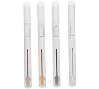 Nail Art Dotting Pen Set Professional Quality 4 Piece Kit with 2800 Steel Balls for Salon and Home Manicure DIY Nail Design Durable Metal Dotting Tools in Gold Silver Black Rose (0.8mm)