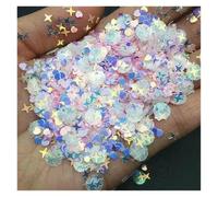 Nail Art Glitter Craft Sequins For Nail Art Moon Star Heart Multicolor 6-20mm Pack Of 50+ Pcs(Mix pink,20g)