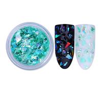 Nail Art Glitter Fluorescent Glass Paper Dust Power Manicure DIY Decor Green Fashion in practical