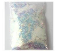 Nail Art Glitter Snowflake Sequin DIY Nail Art 6-20mm Multicolor 10g-50g Holographic Chameleon Film(Transparent blue,50g)