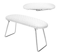 Nail Art Hand Pillow Foldable Manicure Hand Holder Wrist Support Nail Rest Cushion for Nail Salon Home Use (White)