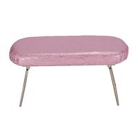 Nail Art Hand Pillow | PU Leather Manicure Arm Rest Cushion with Bracket | Liquid - Protective & Mark - Defensive for Nail Salon/Home/Beauty | Foldable Design with Stainless (Plum Pink)