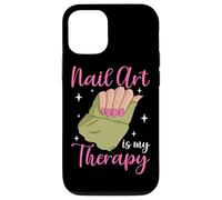 Nail Art Is My Therapy Manicure Pedicure Nail Tech Artist Case for iPhone 12/12 Pro
