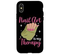 Nail Art Is My Therapy Manicure Pedicure Nail Tech Artist Case for iPhone X/XS