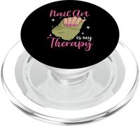 Nail Art Is My Therapy Manicure Pedicure Nail Tech Artist PopSockets PopGrip for MagSafe