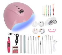Nail Art Kit, 36W Intelligent LED Dryer, Electric Drill, Brushes, 4 Crystals, Tools Set, DIY Manicure