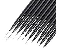 Nail Art Liner Brushes 10 Pcs Liner Brushes Set Painting Design Brush Set Nails Arts Tools Nails Dotting Drawing Tool for Long Lines Thin Details Fine Drawing Gel Polish Painting Sizes 4/8/12/16/20mm