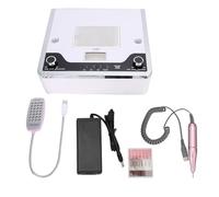 Nail Art Machine 4in1 Nail Drill Curing Lamp Dust Collector Professional Nail Grinding Machine for Salon Home Use 108w Power Plastic Material (White)