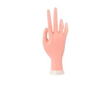Nail Art Model Manicure Training Hand Practice Hand Model Right Flexible Bendable Silicone for Nail Salon Home Use Left hand Flexible