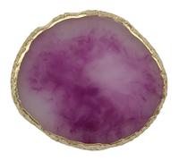 Nail Art Palette Resin Nail Art for Nail Polish Gel Polygel Varnish Colour Mix Manicure Cosmetic Tool - Purple Round