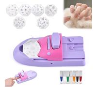 Nail art pattern printer, Portable Nail Printer Manicure Tools, Nails art diy pattern printing machine, with 6PCS Stainless Steel Printed Templates (With 7PCS Ink)