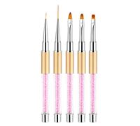 Nail Art Pen Painted Diamond Phototherapy Brush Hook Line Carved Flower Crystal Tools 5 Pieces/Set