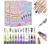 Nail Art Pens - Nail Art Markers for Gel Nails, 12 Colors NailArt Pens Set, NailMarkers for ArtDesign DIY, Waterproof and Quick (2sets)