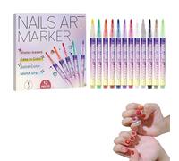 Nail Art Pens Set for Nails 12 Colors, 2025 Upgrade Nail Art Markers Pens, DIY Quick Dry Graffiti Pens, 3D Nail Polish Pens for Painting,DIY Nails Art Drawing Tools (1)