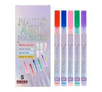 Nail Art Pens Set for Nails 5 Colors, 2025 Upgrade Nail Art Markers Pens, DIY Quick Dry Graffiti Pens, 3D Nail Polish Pens for Painting,DIY Nails Art Drawing Tool (1)