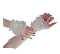 Nail Art Photography Arm Cuffs Pearl and Lace Detail Wrist Sleeve Wrist Cuffs for Wedding Events Anime Costume Props Elegant Arm Sleeve for Nail Artist