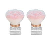 Nail Art Powder Brushes Set, Nail Dust Cleaner Brush, Soft Pink Bristles with Ergonomic ABS Handle, Odorless Premium Fibre Brushes for Nail Cleaning and Makeup Application