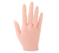 Nail Art Practice Hand High Simulation Flexible Silicone Nail Training Mannequin Hand for Professional Nail Technicians and Beginners Reusable Durable Display Model