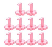 Nail Art Practice Stand for Displaying Detachable 10pcs False Nails | Pink PVC Build, Light-weight Design, Easy Assembly and Disassembly, Elegant Appearance for Professional or Personal Use