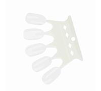 Nail Art Practice Tips Set - 50PCS Reusable Plastic Nail Polish Tool for Manicure Gel Display and Color Practice, Suitable for Professional and Home Use (White) (Black) (Clear) (Self Color)