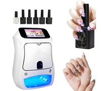 Nail Art Printer Machine, Mini Electric with 5'' Touchscreen, LED Curing, 4800 DPI Thermal Inkjet, 3000+ Designs for Professional DIY Nail Art
