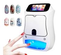 Nail Art Printer Machine with Touch Screen, 3D Digital Nail Printing Machine for Home and Salon, nail machine with UV Dryer for Makeup Studio/Wedding Shop white