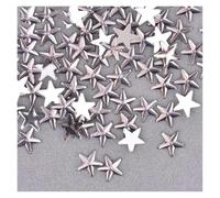 Nail Art Rhinestones, 100 pcs 10mm Multicolor Glitter Star Flatback Nail and Scrapbook Rhinestones(Gray)