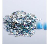 Nail Art Rhinestones, Acrylic Horse Eye Flat Back Rhinestone DIY Decoration Multicolor Multiple Sizes 100 Pcs(12 100Pcs,6x12mm)