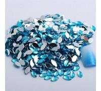 Nail Art Rhinestones, Acrylic Horse Eye Flat Back Rhinestone DIY Decoration Multicolor Multiple Sizes 100 Pcs(11 100Pcs,5x10mm)