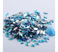 Nail Art Rhinestones, Acrylic Horse Eye Flat Back Rhinestone DIY Decoration Multicolor Multiple Sizes 100 Pcs(20 100Pcs,5x10mm)